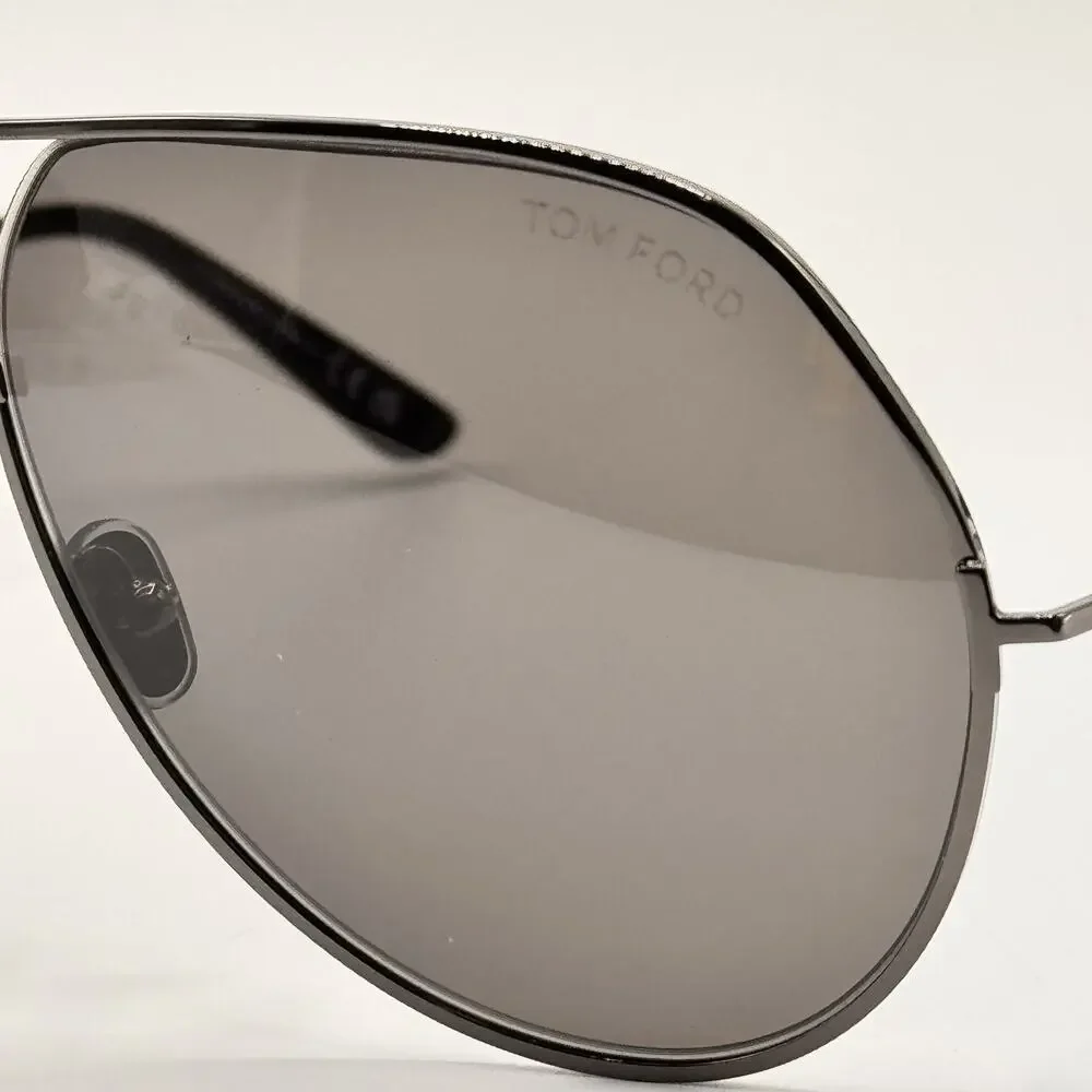 Tom Ford Sunglasses Rickie-02 TF1281 08A Gunmetal Aviator Frame Gray Lens 63mm